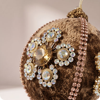 Flor de diamantes adorno de terciopelo oro antiguo oro