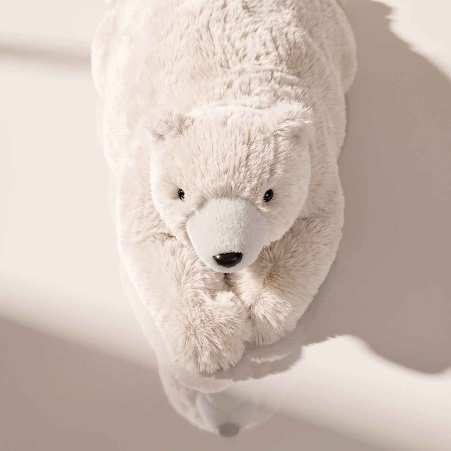 Marfil de oso polar tumbo de piel sintética