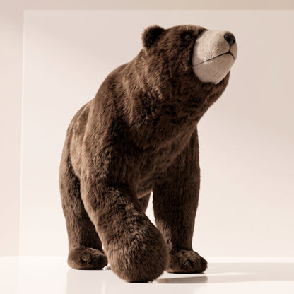 Oso de peluche sintético marrón para pasear