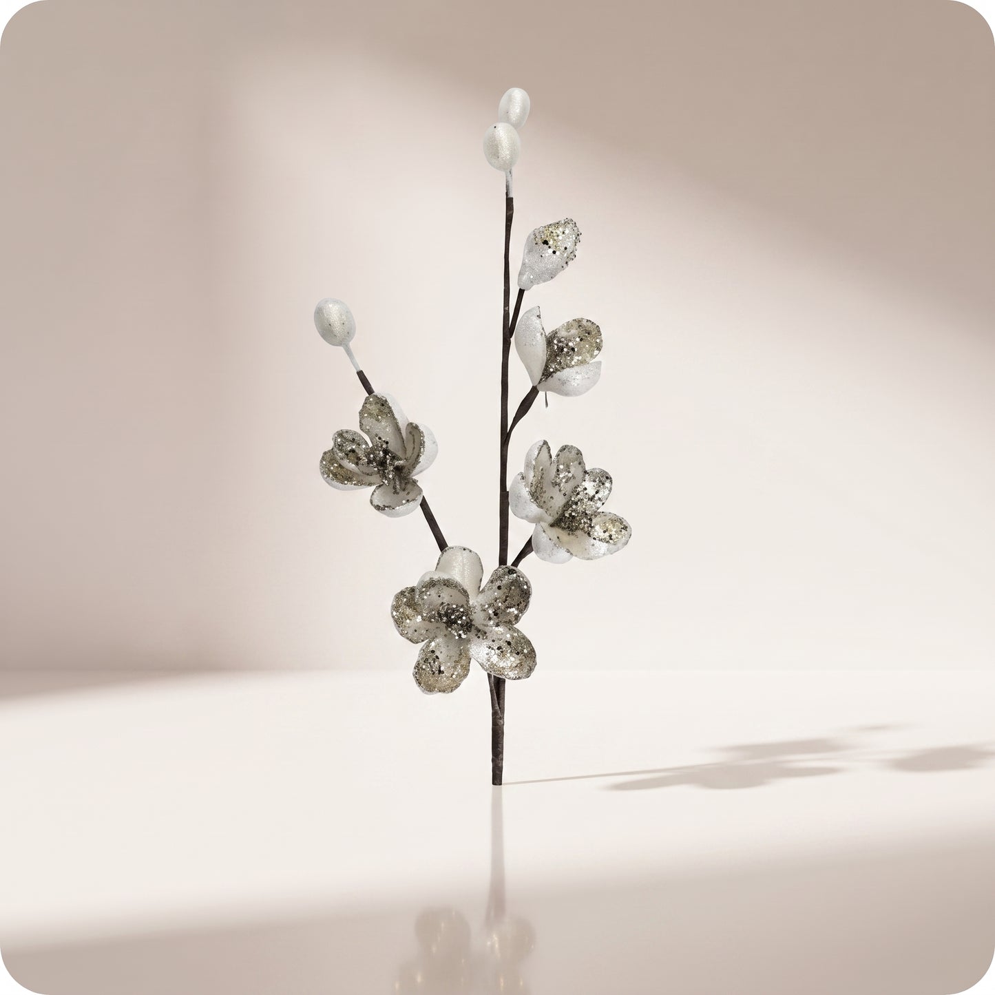Vara minimagnolia silvestre en spray blanco platino