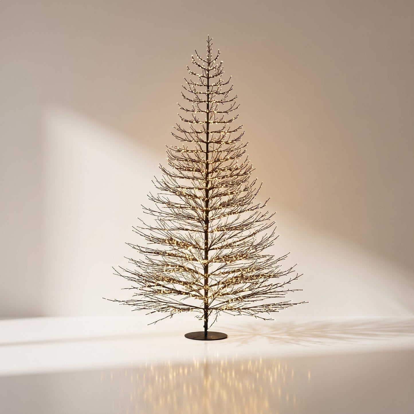 Árbol negro de puntos negro con luz calida 240 cm