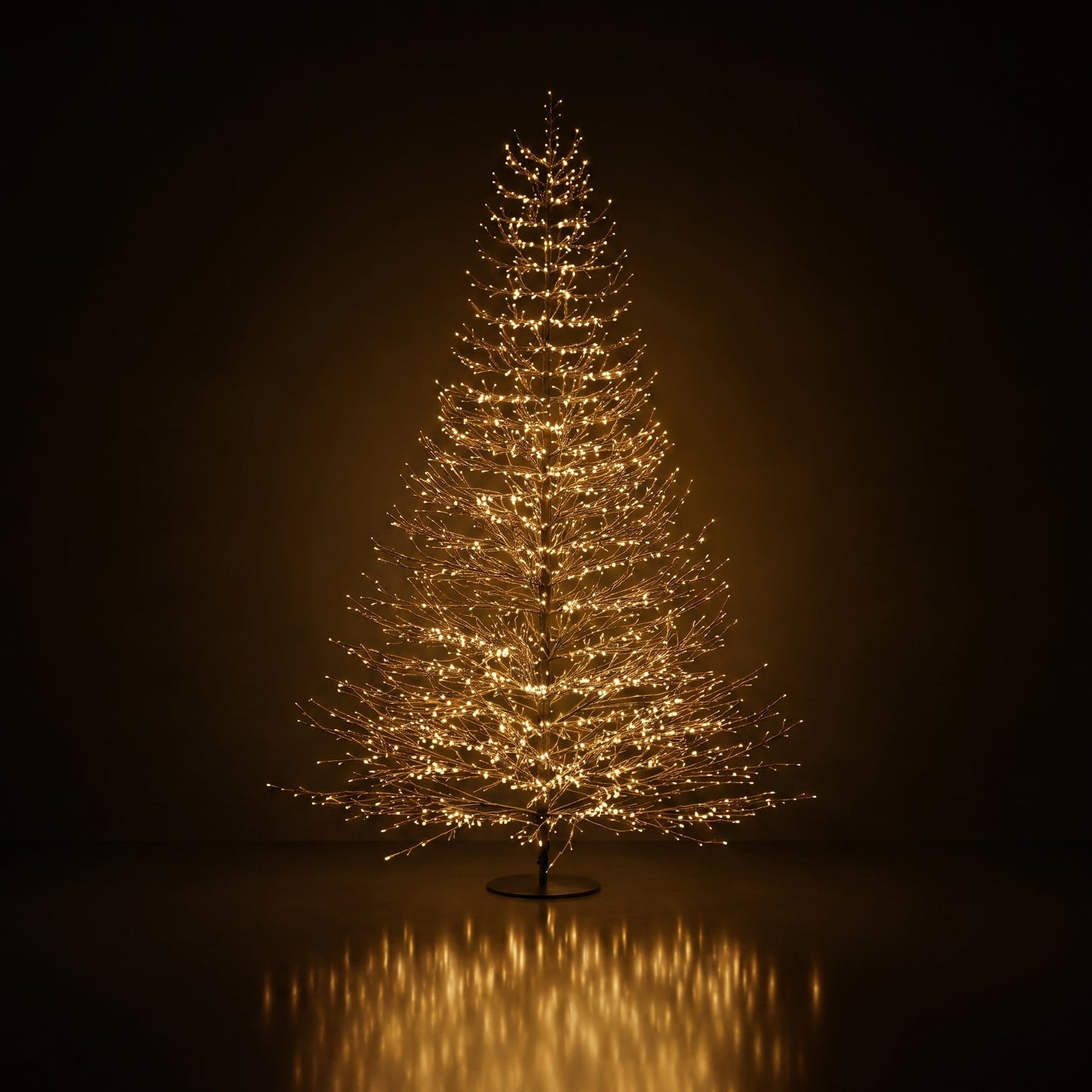 Árbol negro de puntos negro con luz calida 240 cm