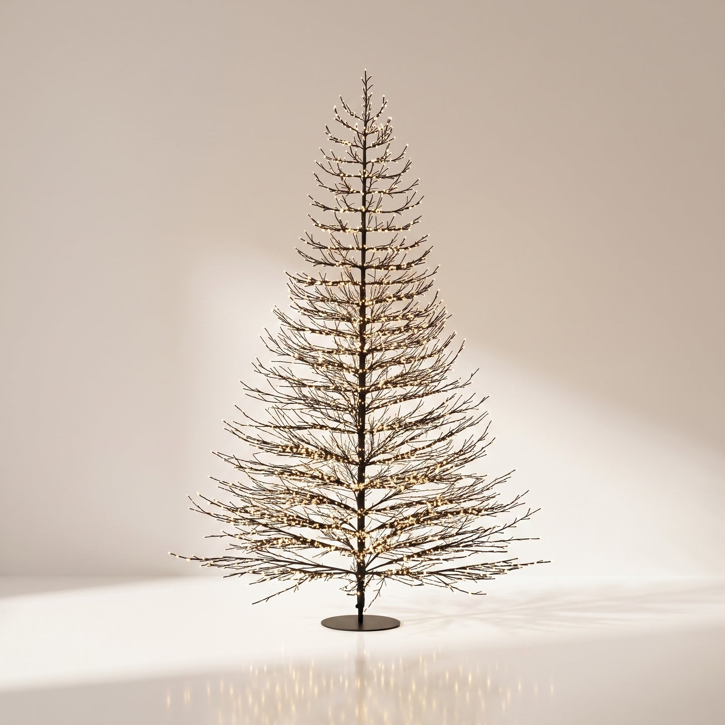 Árbol negro de puntos negro con luz calida 300 cm