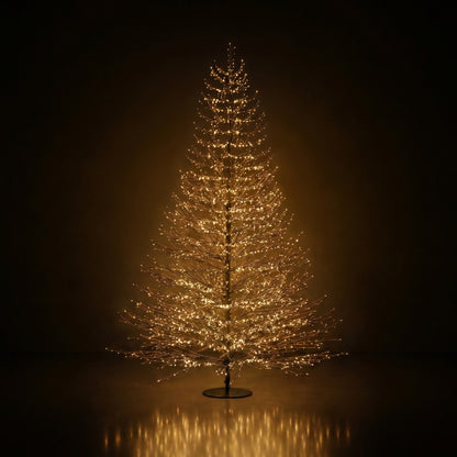 Árbol negro de puntos negro con luz calida 300 cm